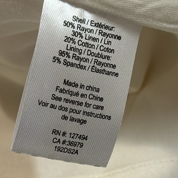 Heartloom White Striped Rhea Linen Blend Mini Dress SZ M - Picture 13 of 13